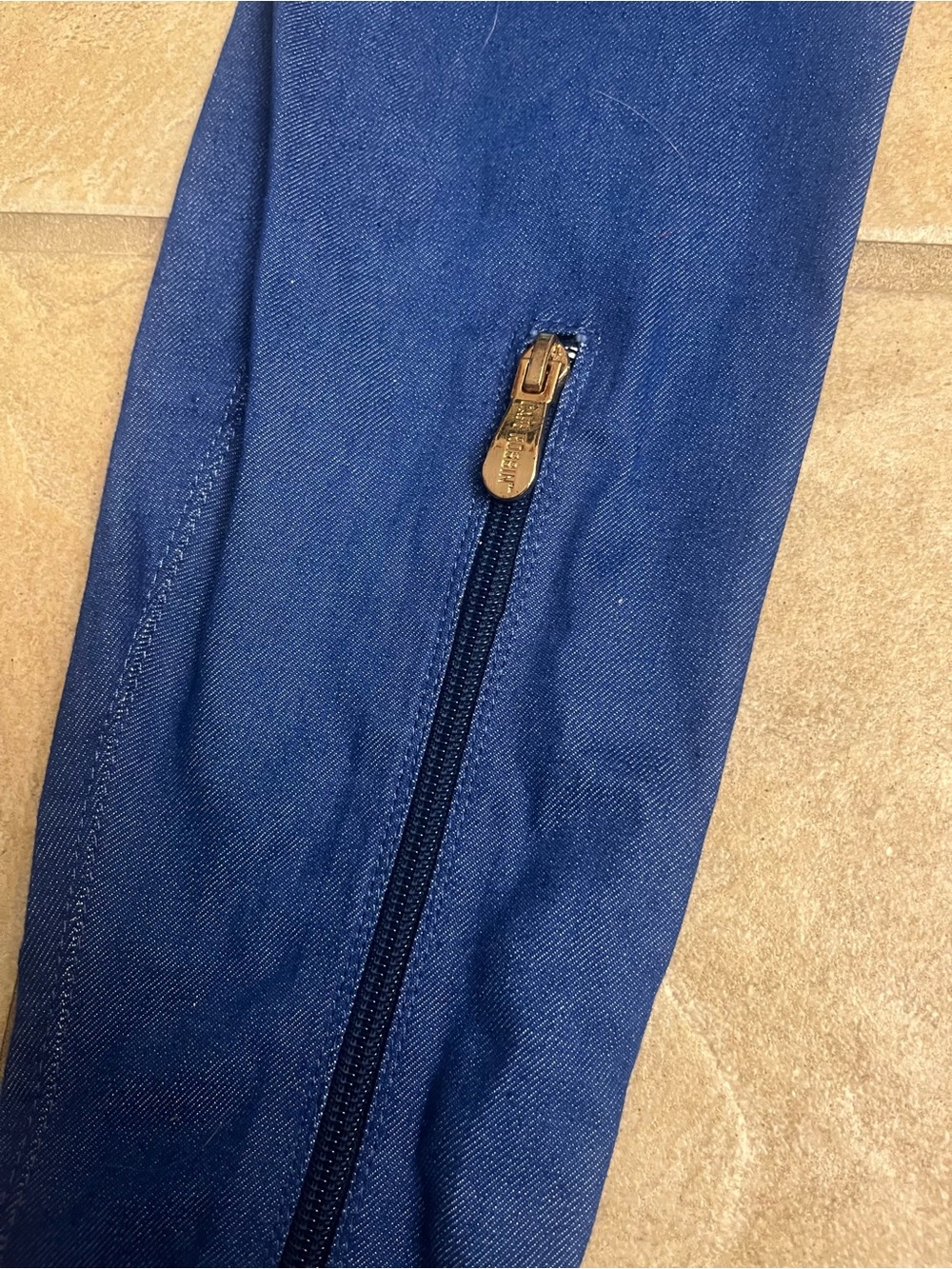 Cape Robin Blue Stretch Denim Jean Thigh High Pointy Toe Stiletto Heel Boots 6.5 - Picture 10 of 13